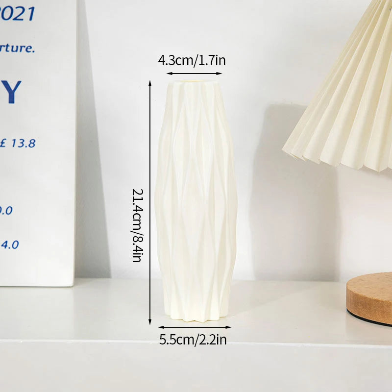 Vase Moderne Minimaliste en Plastique Imitation Céramique