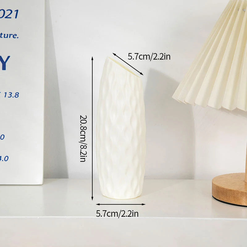Vase Moderne Minimaliste en Plastique Imitation Céramique