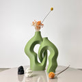 Set de Deux Vases Torsadés Moderne Artistiques en Plastique