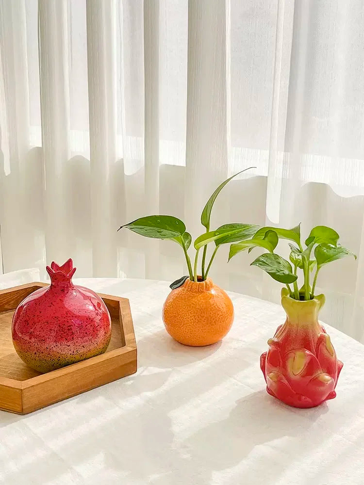 Série Creative de Vases Fruits en Céramique