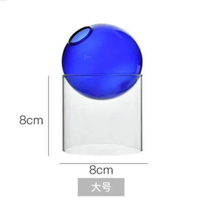 Vases Hydroponique Ronds en Verre Borosilicate