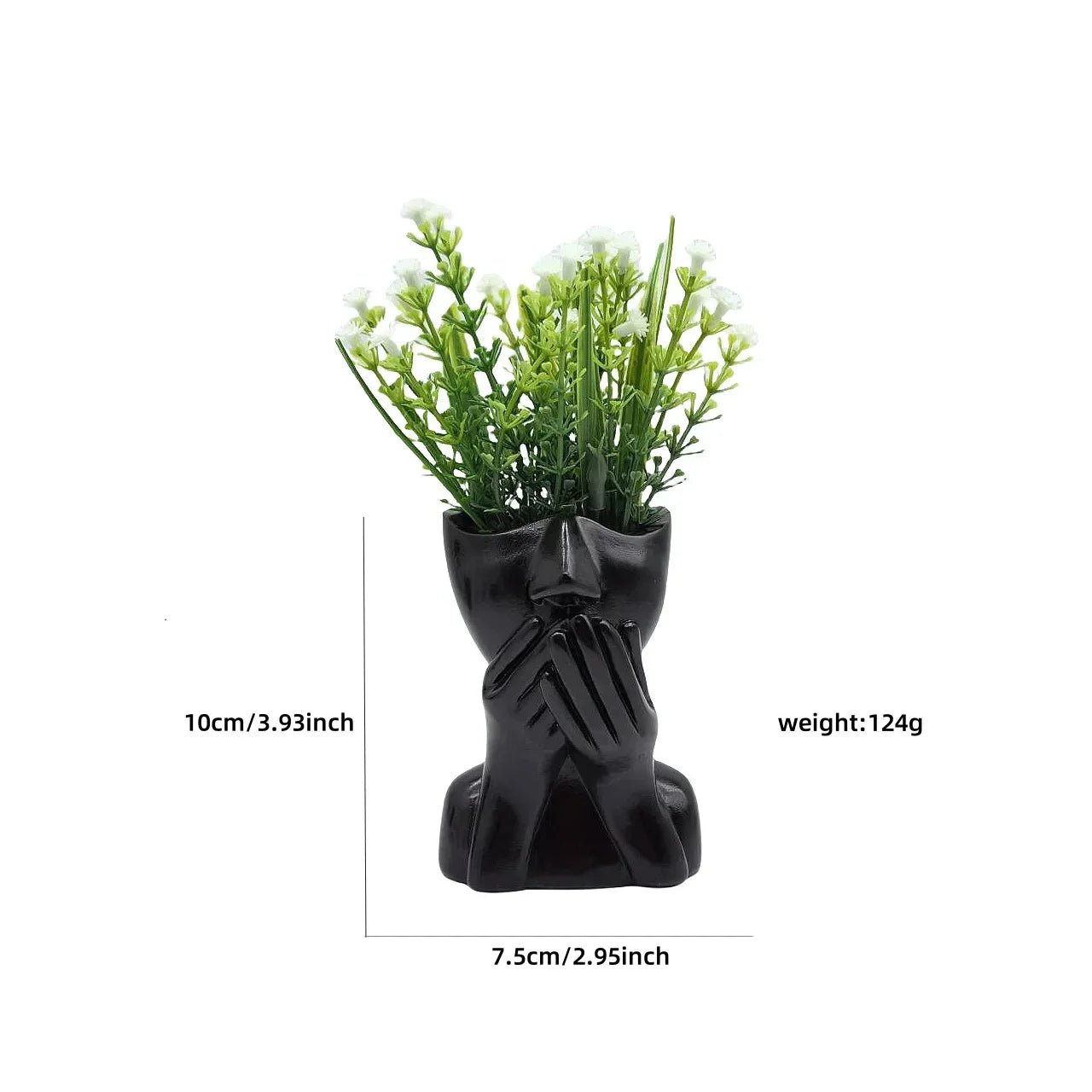 Vases Nordique Expression Facial en Résine