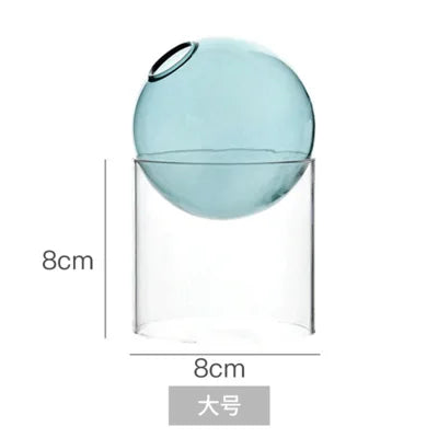 Vases Hydroponique Ronds en Verre Borosilicate