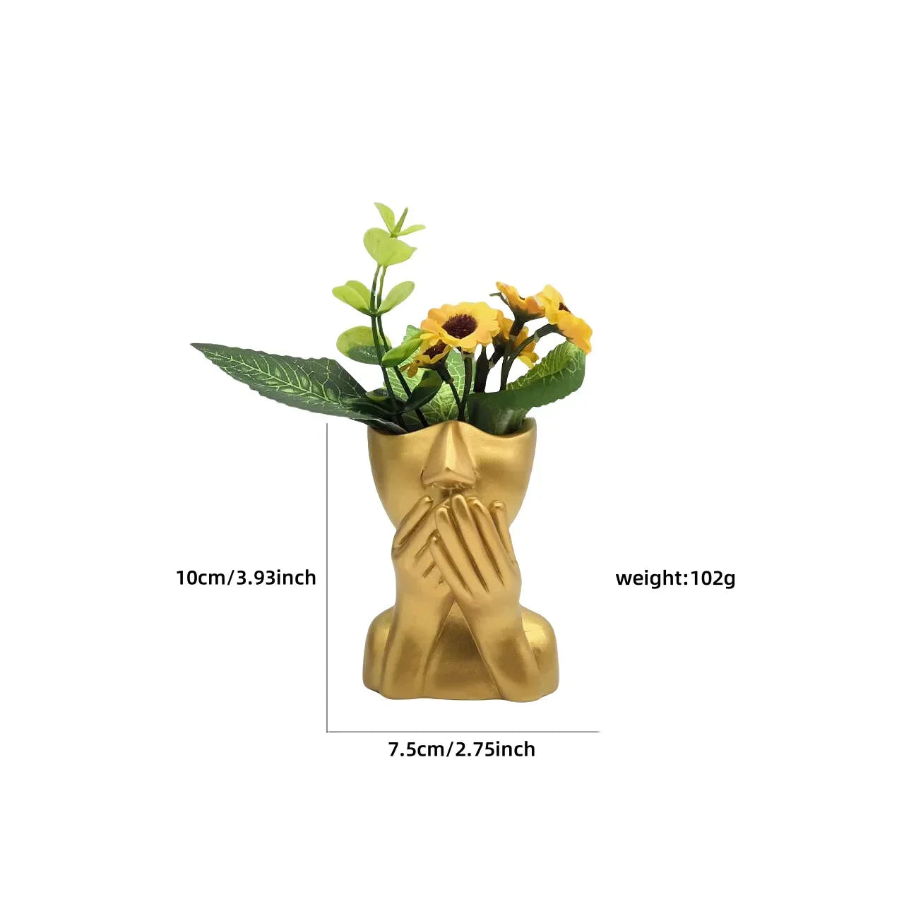 Vases Nordique Expression Facial en Résine