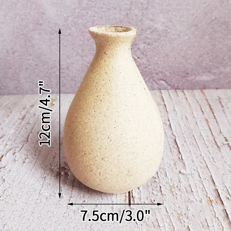 Vase Rétro Européen en Bois