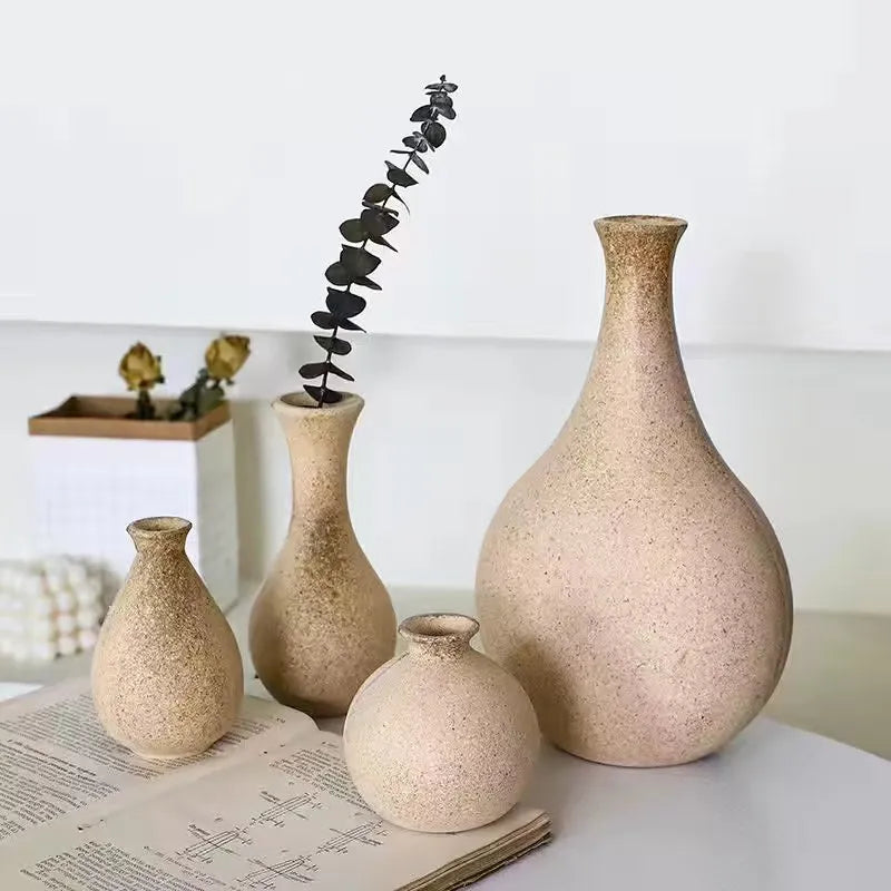 Vase Rétro Européen en Bois