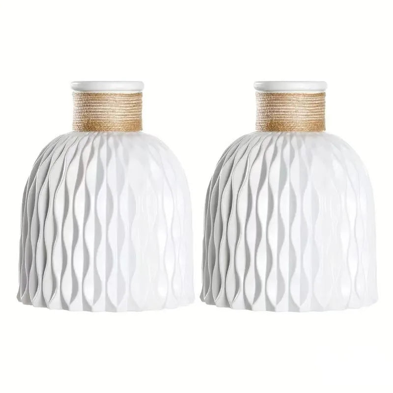 Vase Pastoral en Plastique Imitation Céramique