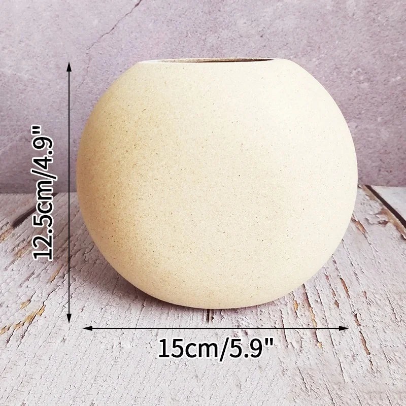 Vase Rétro Européen en Bois