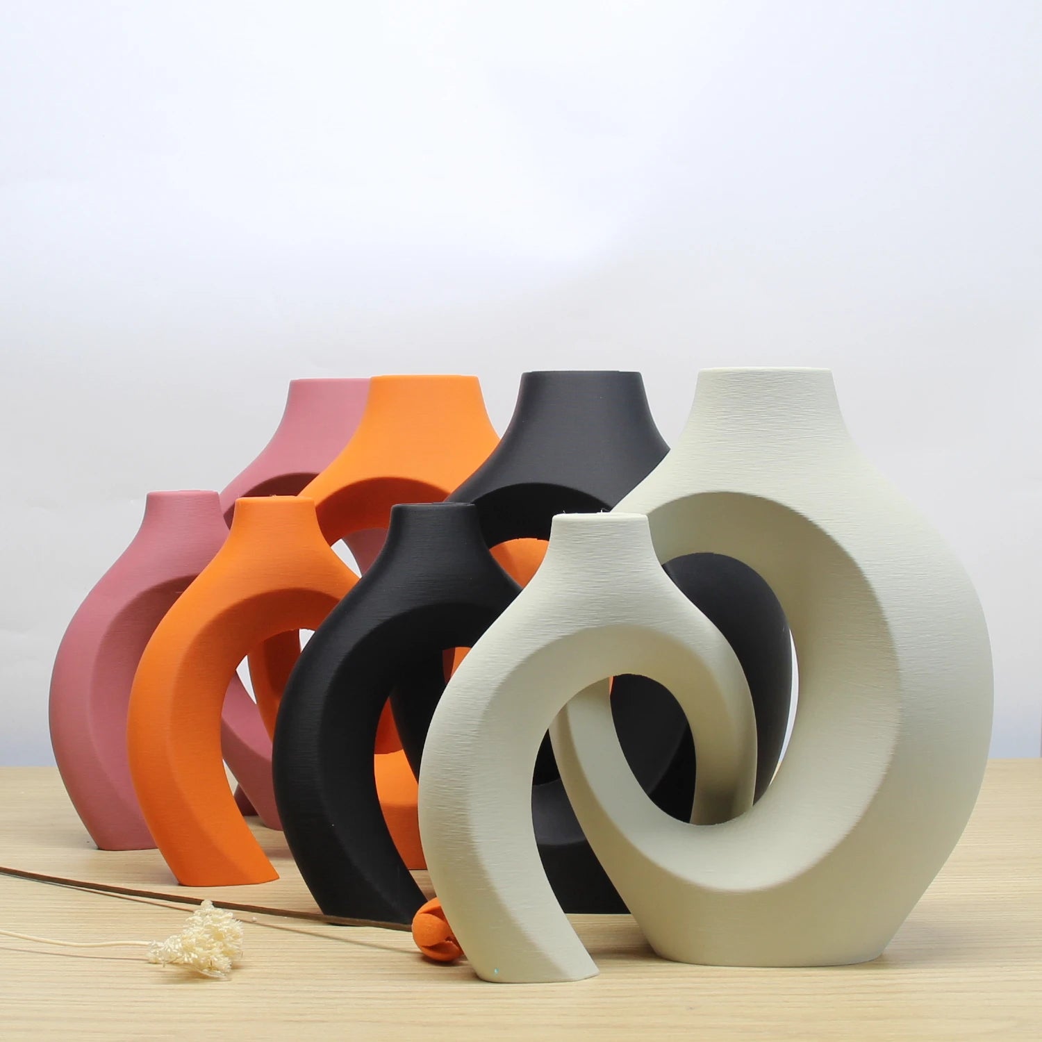 Set de Deux Vase Bohème en Plastique