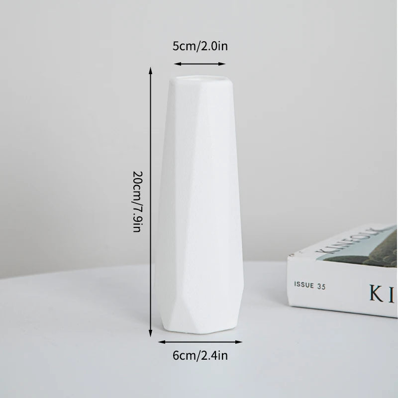 Vase Moderne Minimaliste en Plastique Imitation Céramique