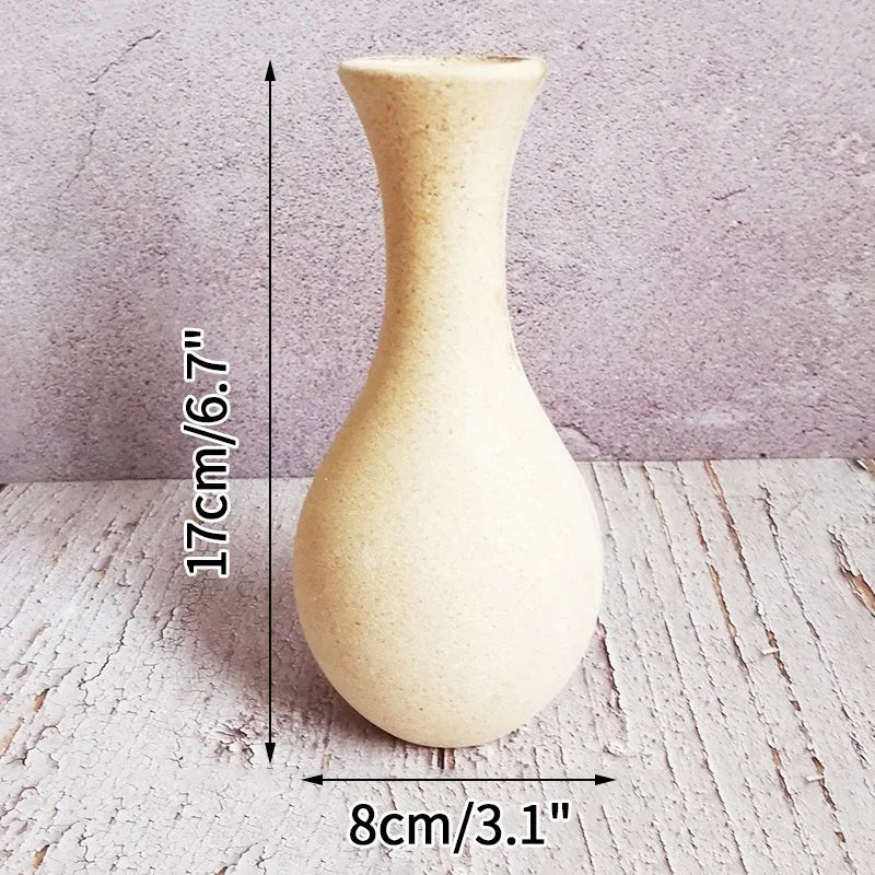 Vase Rétro Européen en Bois