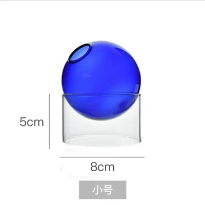 Vases Hydroponique Ronds en Verre Borosilicate