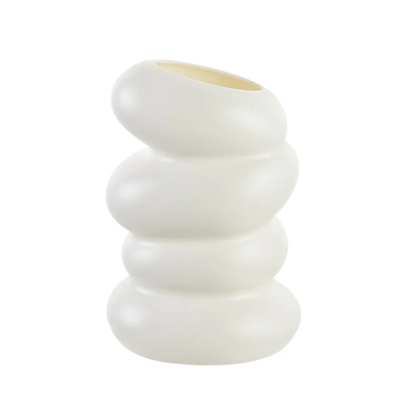 Vase Nordique Moderne en Plastique Imitation Céramique