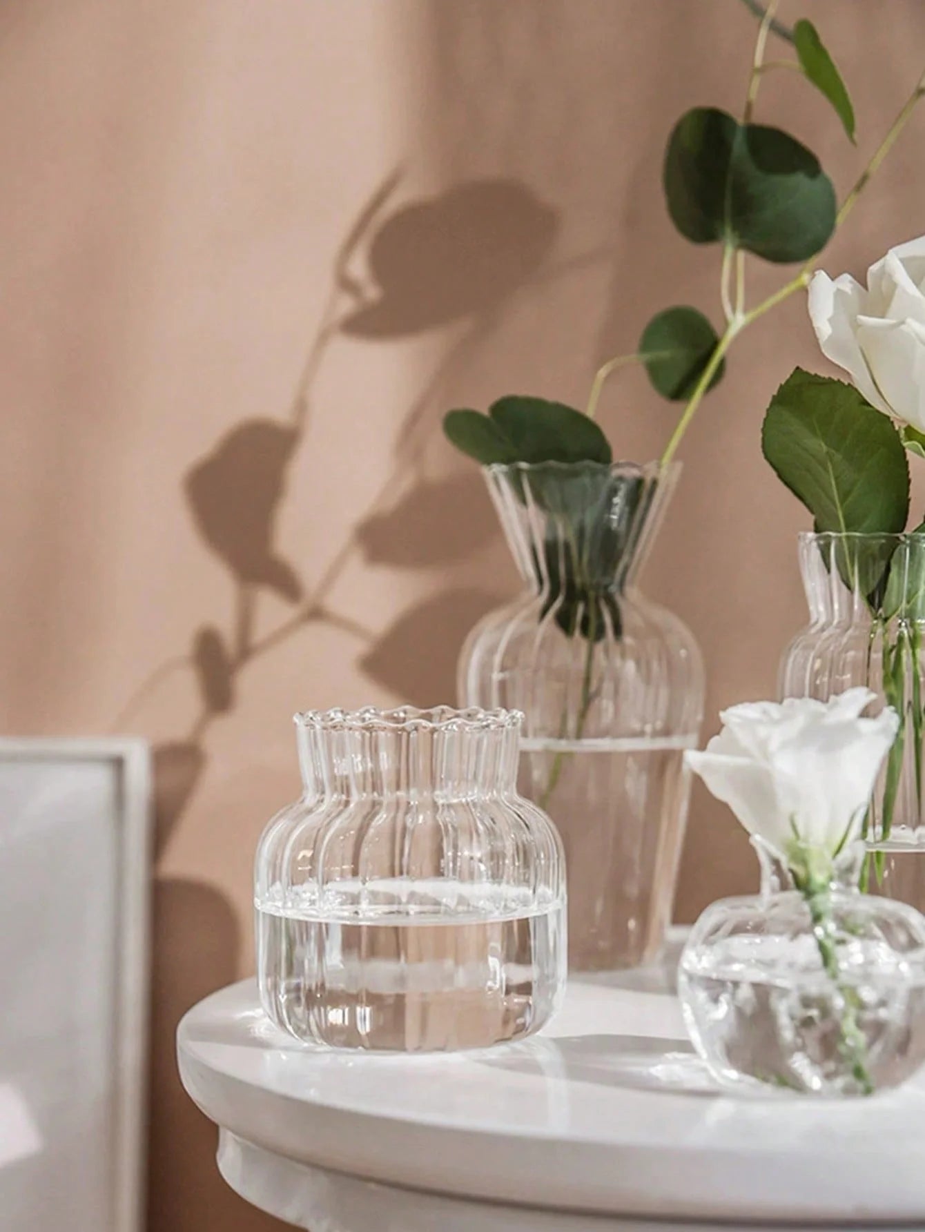 Petit Vases Émaillé Hydroponique en Verre