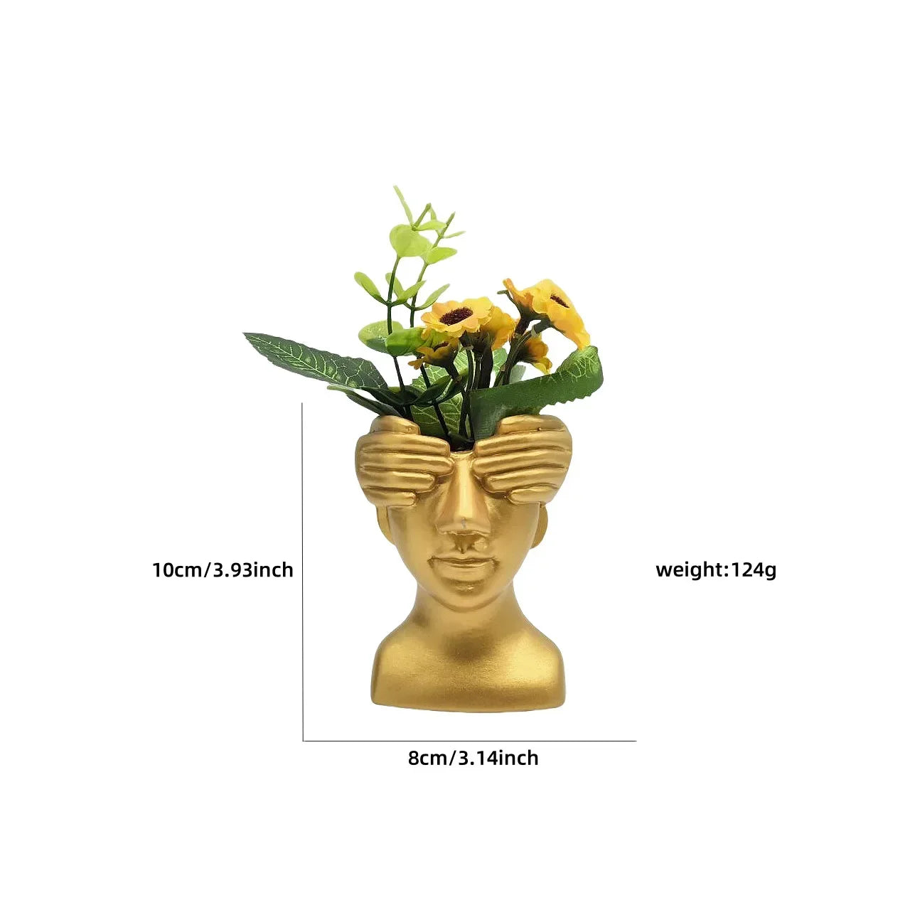 Vases Nordique Expression Facial en Résine