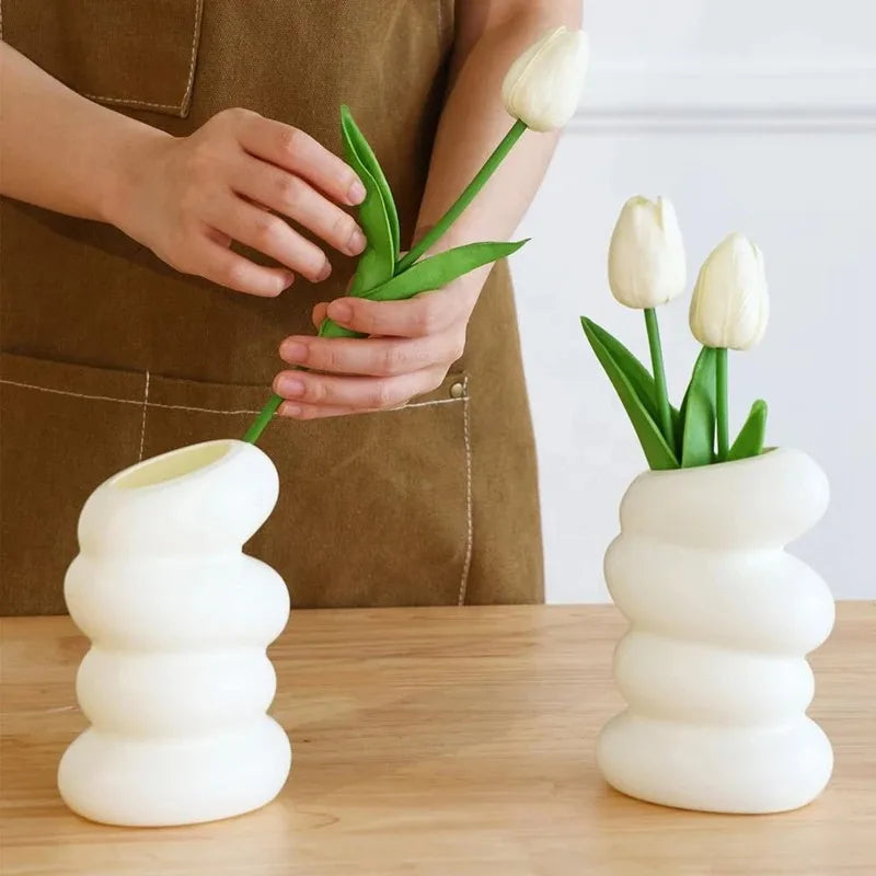 Vase Spirale Design en Plastique