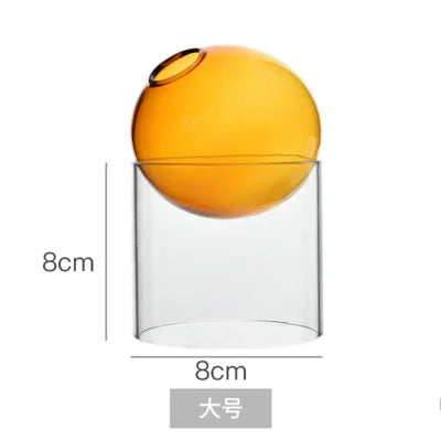 Vases Hydroponique Ronds en Verre Borosilicate