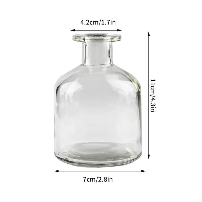 Vases en Verre Transparent Nervuré Moderne