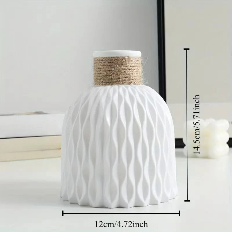 Vase Pastoral en Plastique Imitation Céramique