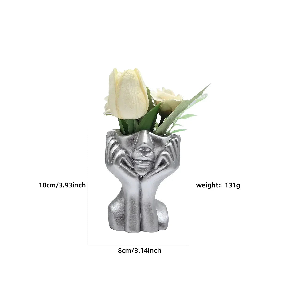 Vases Nordique Expression Facial en Résine