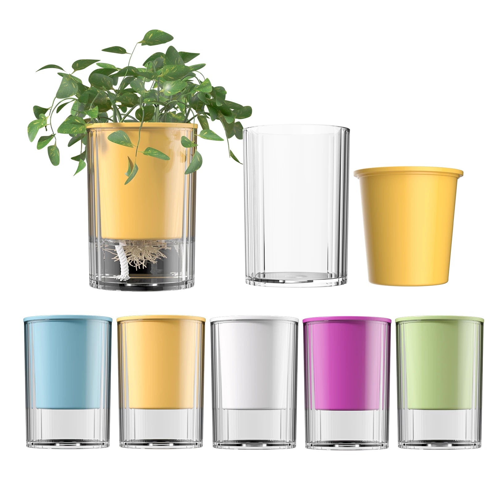 Vase Hydroponique Bohème Auto-Absorbant