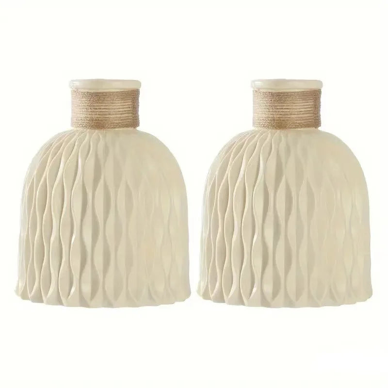 Vase Pastoral en Plastique Imitation Céramique