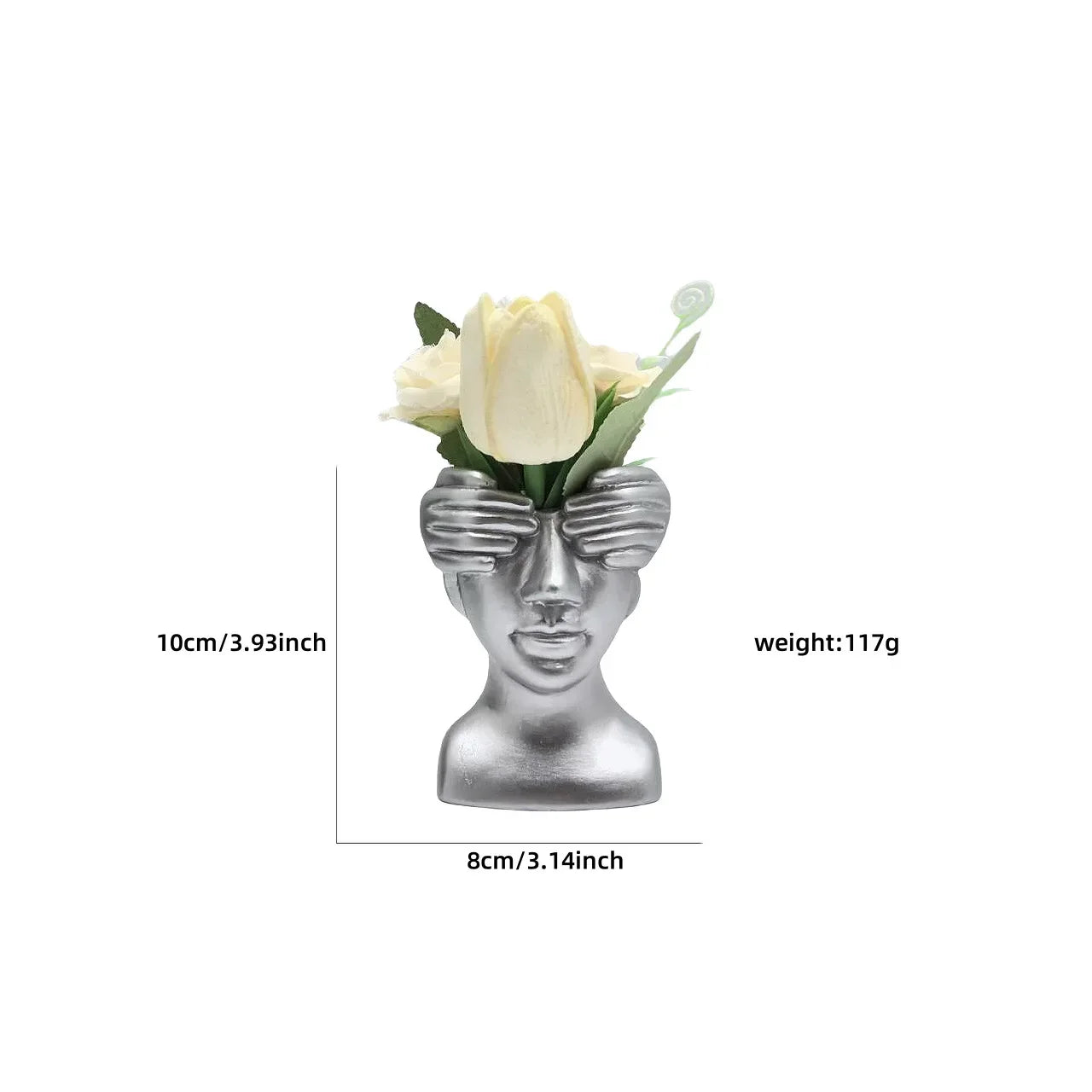 Vases Nordique Expression Facial en Résine