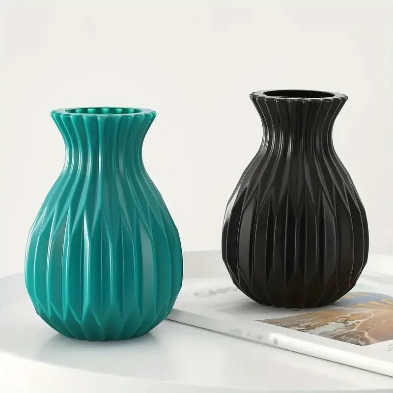 Vase Nordique Imitation Céramique en Plastique