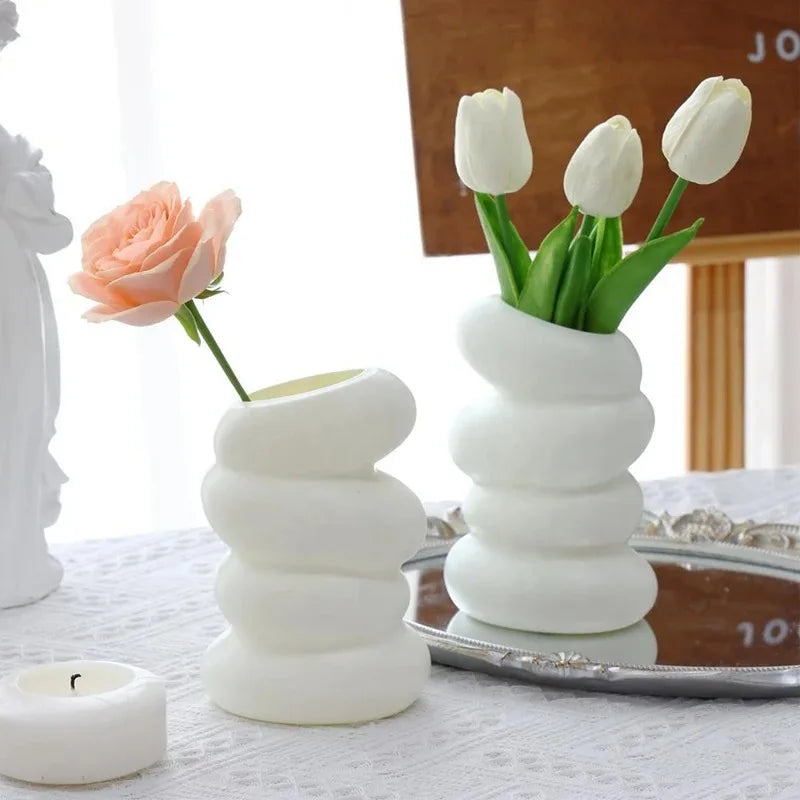 Vase Spirale Design en Plastique