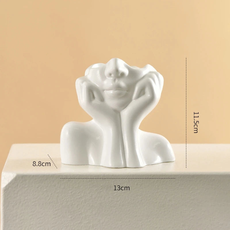 Vase Moderne Minimaliste en Plastique Imitation Céramique