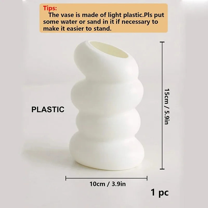 Vase Spirale Design en Plastique